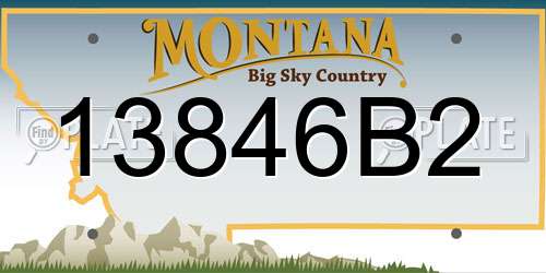 13846B2 Montana License Plate