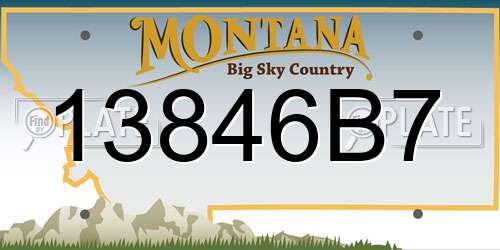 13846B7 Montana License Plate