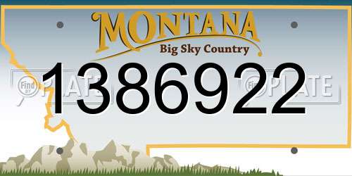 1386922 Montana License Plate