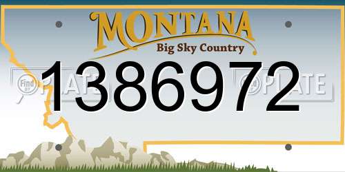 1386972 Montana License Plate
