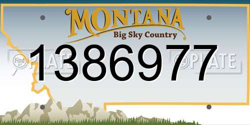 1386977 Montana License Plate