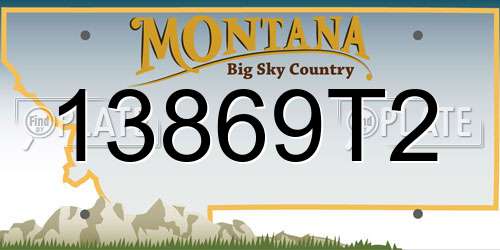 13869T2 Montana License Plate