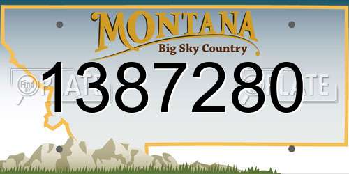 1387280 Montana License Plate