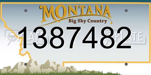 1387482 Montana License Plate
