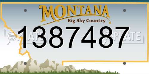1387487 Montana License Plate