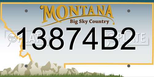 13874B2 Montana License Plate