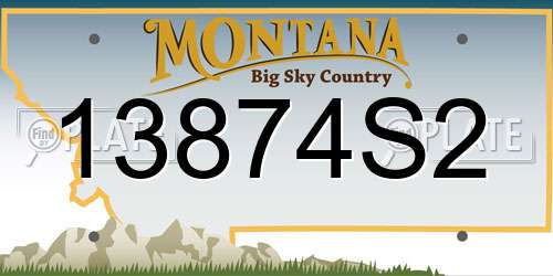 13874S2 Montana License Plate