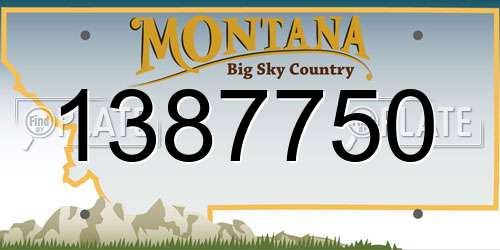 1387750 Montana License Plate