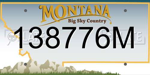 138776M Montana License Plate