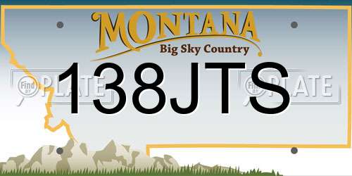 138JTS Montana License Plate