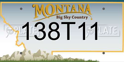 138T11 Montana License Plate