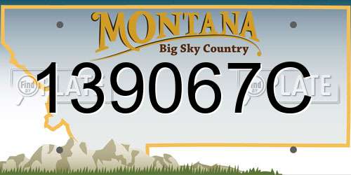 139067C Montana License Plate