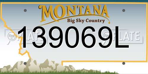 139069L Montana License Plate