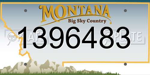 1396483 Montana License Plate