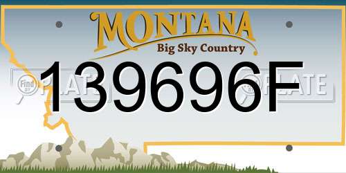 139696F Montana License Plate