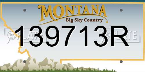 139713R Montana License Plate
