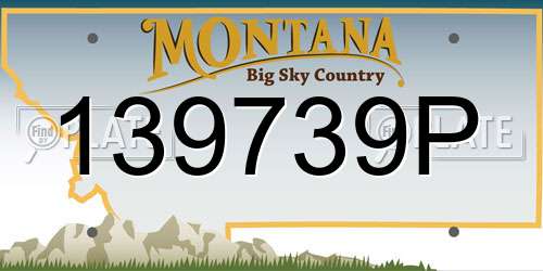 139739P Montana License Plate