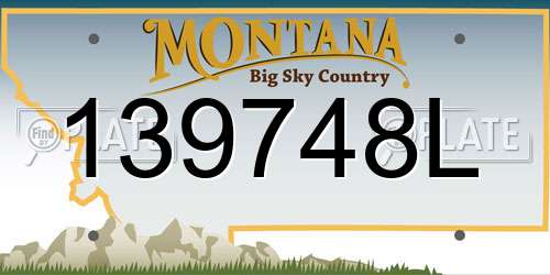 139748L Montana License Plate