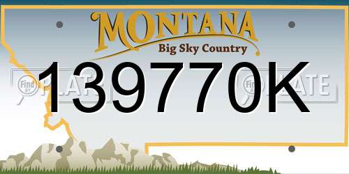 139770K Montana License Plate