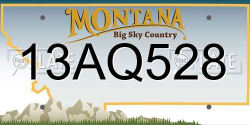 13AQ528 Montana License Plate