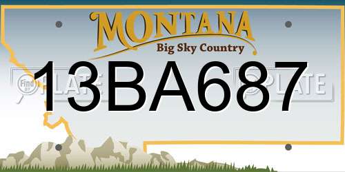 13BA687 Montana License Plate