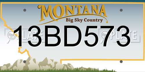 13BD573 Montana License Plate