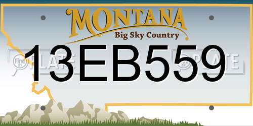 13EB559 Montana License Plate