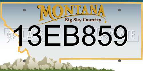 13EB859 Montana License Plate