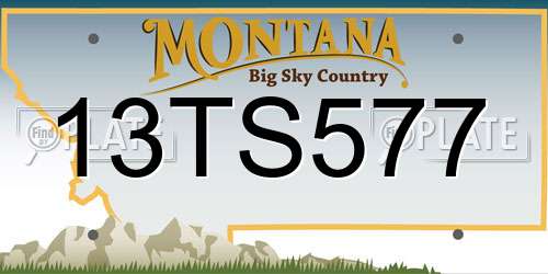 13TS577 Montana License Plate