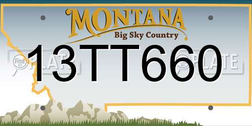 13TT660 Montana License Plate
