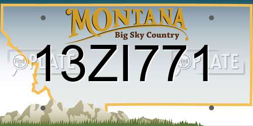 13ZI771 Montana License Plate