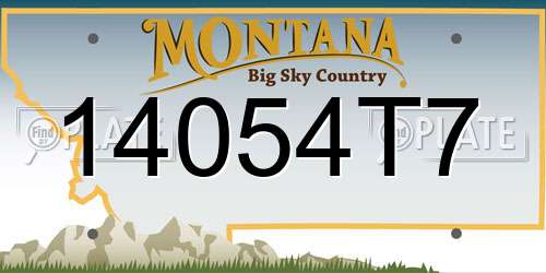 14054T7 Montana License Plate