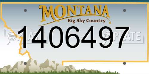 1406497 Montana License Plate