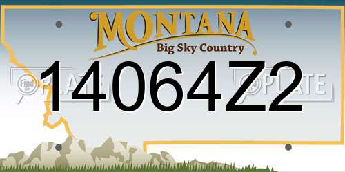 14064Z2 Montana License Plate