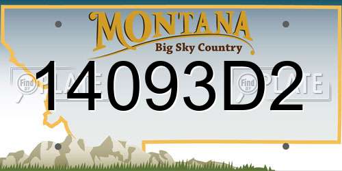 14093D2 Montana License Plate