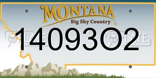 14093O2 Montana License Plate