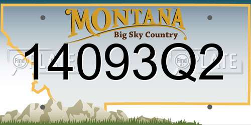 14093Q2 Montana License Plate