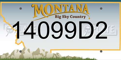 14099D2 Montana License Plate