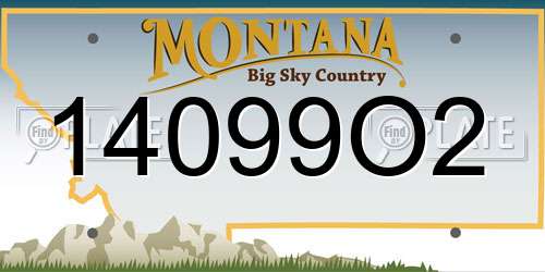 14099O2 Montana License Plate