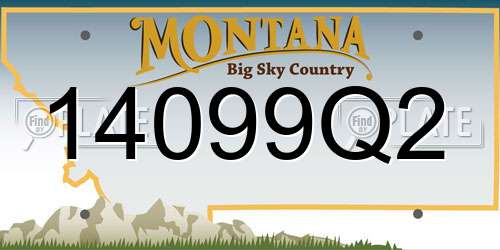 14099Q2 Montana License Plate