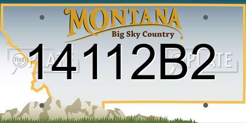 14112B2 Montana License Plate