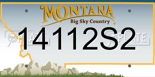 14112S2 Montana License Plate