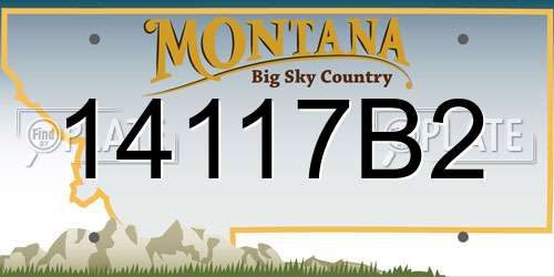 14117B2 Montana License Plate