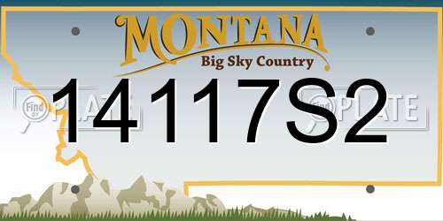 14117S2 Montana License Plate