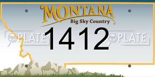 1412 Montana License Plate