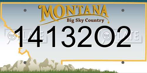 14132O2 Montana License Plate