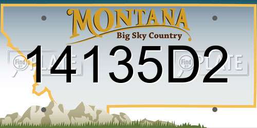 14135D2 Montana License Plate