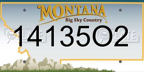 14135O2 Montana License Plate