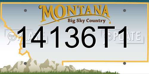 14136T1 Montana License Plate