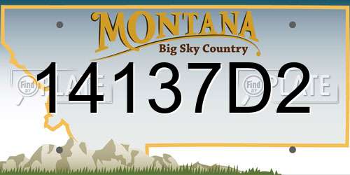 14137D2 Montana License Plate